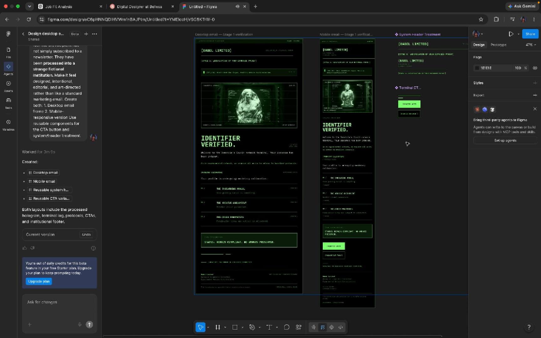 Figma AI Workflow, Responsive Campaign Design & Component System